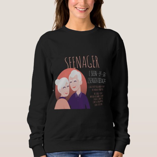 Seenager Citizen Funny Meme Senior Citizen in rust Trui (Voorkant)