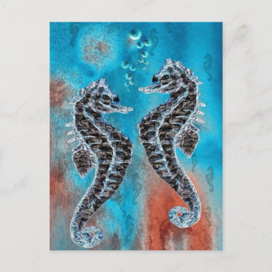 Seepferdchen Briefkaart (Voorkant)