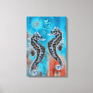 Seepferdchen - sea horse canvas afdruk