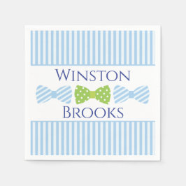 Seersucker Bow Stropdas Baby shower Party servette Servet
