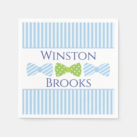 Seersucker Bow Stropdas Baby shower Party servette Servet (Voorkant)