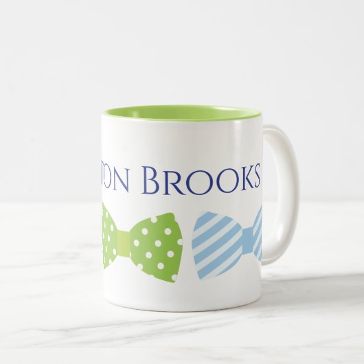 Seersucker Bow Stropdas Gepersonaliseerde Mok (Voorkant rechts)