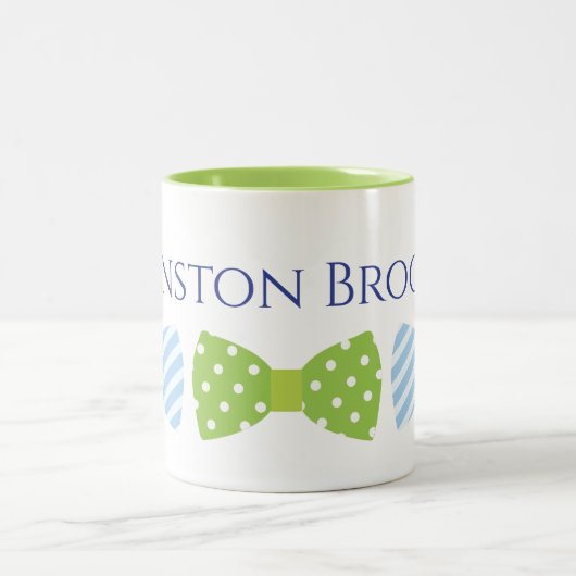 Seersucker Bow Stropdas Gepersonaliseerde Mok (Center)