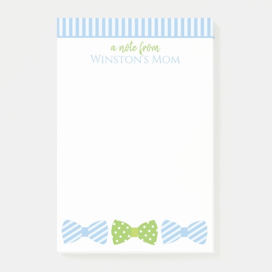 Seersucker Bow Stropdas Gepersonaliseerde Post-it Post-it® Notes (Voorkant)