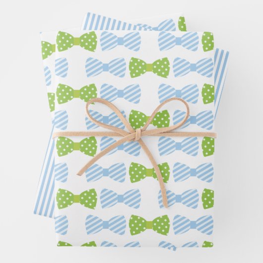 Seersucker Bow Stropdas Gift Wrap Sheets Inpakpapier Vel (In situ)