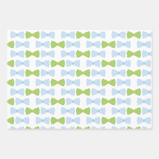 Seersucker Bow Stropdas Gift Wrap Sheets Inpakpapier Vel (Voorkant)