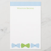 Seersucker Bow Stropdas Personeelszaken Briefpapier (Voorkant)