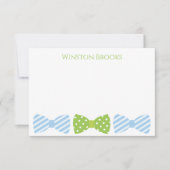 Seersucker Bow Stropdas Persoonlijke notitiekaarte Bedankkaart (Voorkant)