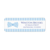 Seersucker Bow Stropdas Return Address Labels (Voorkant)
