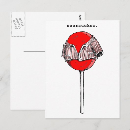 seersucker briefkaart (Voorkant / Achterkant)