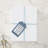 Seersucker Bruiloft Welkomstgeschenk Label Cadeaulabel (Met Touw)