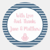 Seersucker Dank u  Sticker (Voorkant)