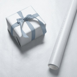 Seersucker-effect blauw gestreepte klassieke prepp cadeaupapier