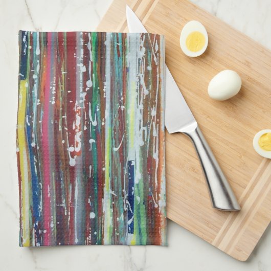 Seersucker keukenhanddoek (Quarter Fold)