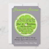 Seersucker & Limoen Fiesta Cocktail Party Invitati Kaart (Voorkant)