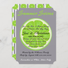 Seersucker & Limoen Fiesta Cocktail Party Invitati Kaart