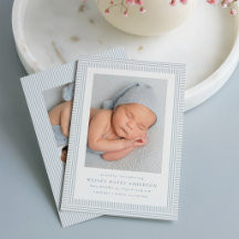 Seersucker streep schattig preppy blauwe foto gebo