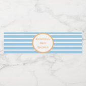 Seersucker Striped Baby shower Water Fles Label Waterfles Etiket (Enkel label)