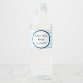Seersucker Striped Baby shower Water Fles Label Waterfles Etiket
