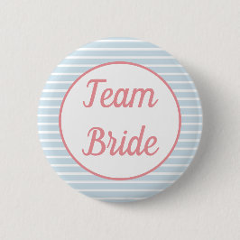 Seersucker Striped Team Bride Button