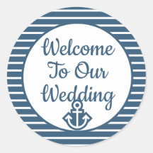 Seersucker Welkom bij onze bruiloft Sticker