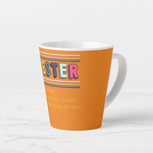 Seester-definitie als alleen zuster-koeler latte mok (Rechterhoek)