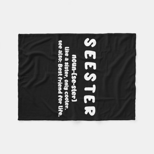 Seester Definition Like A Sister Only Cooler  Fleece Deken (Voorkant (Horizontaal))
