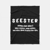 Seester Definition Like A Sister Only Cooler  Fleece Deken (Voorkant)