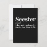 Seester Noun Definition Best Sister Funny Gift Bedankkaart<br><div class="desc">sister, seester, definitie, familie, bigsis, gift, birthday, funny, sarcastic, gift;</div>