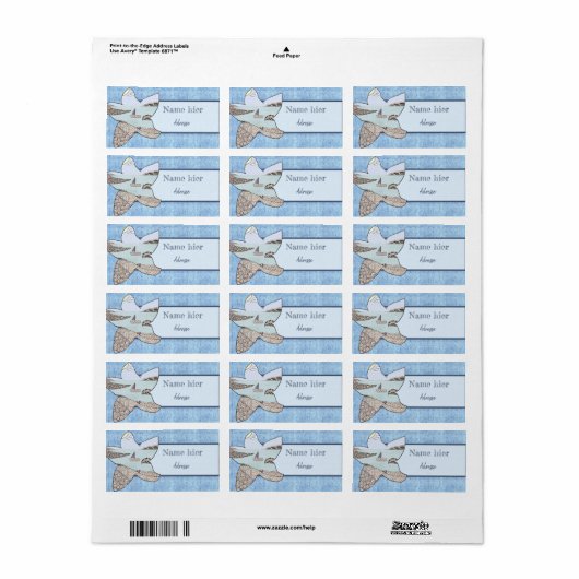 Seestern mit muster etiket (Full Sheet)