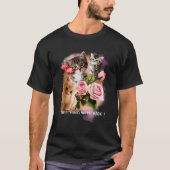 Seething With Rage Cute Cats Flower Kitten Sarcast T-shirt (Voorkant)