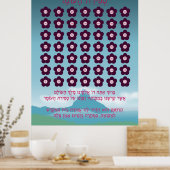 Sefirat Haomer Chart Poster (Keuken)