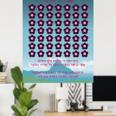 Sefirat Haomer Chart Poster (Thuiskantoor)