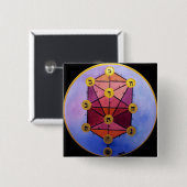 Sefirot Vierkante Button 5,1 Cm (Voorkant /achterkant)