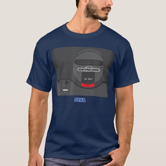 SEGA Genesis-console videogame retro T-shirt (Voorkant)