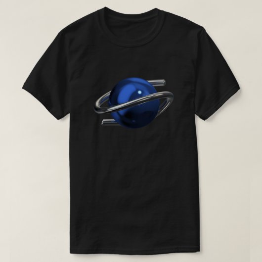 Sega Saturn 3D Chrome Classic T-shirt (Design voorkant)