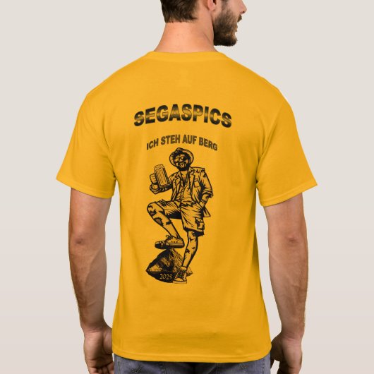 Segaspics - Ich steh auf Berg und Bier T-shirt (Achterkant)