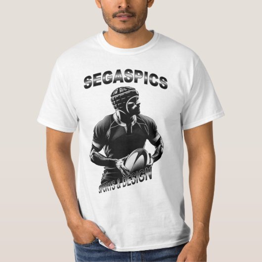 Segaspics Sport und Design - Rugby Football T-shirt (Voorkant)