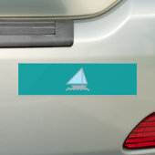 Segelboot sailing boat bumpersticker (Op auto)