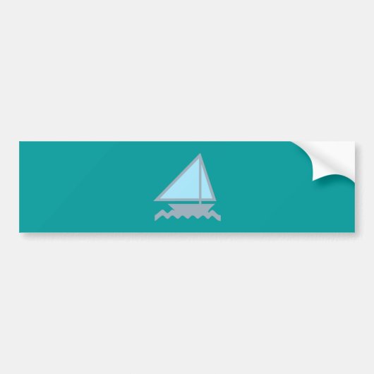 Segelboot sailing boat bumpersticker (Voorkant)