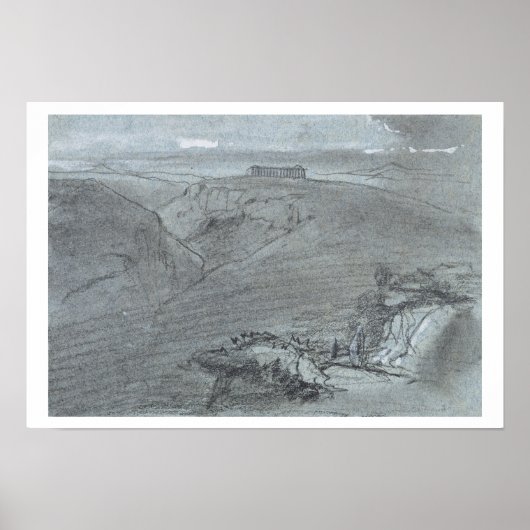 Segesta, uit de "Uitzichten van Sicilië" (alk & go Poster (Voorkant)