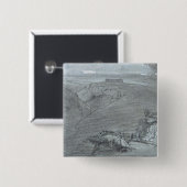 Segesta, uit de "Uitzichten van Sicilië" (alk & go Vierkante Button 5,1 Cm (Voorkant /achterkant)