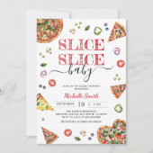 Segment Baby | Pizza Baby shower uitnodiging (Voorkant)