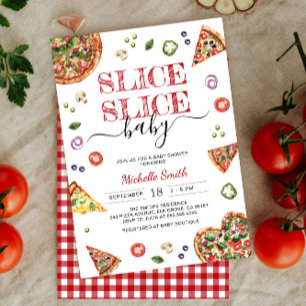 Segment Baby   Pizza Baby shower uitnodiging