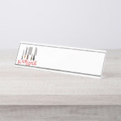 Segment en muis bureau naambordje (Voorkant)