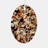 Segment, Segment Baby | Grappige Paddestoel Pizza  Metalen Ornament (Voorkant Rechts)