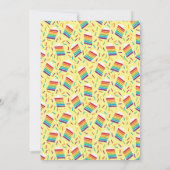 Segment van Rainbow Cake Custom Party Kaart (Achterkant)