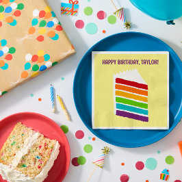 Segment van Rainbow Cake Custom Party Servet