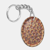 Segment van Stijl Pizza Sleutelhanger (Voorkant Links)