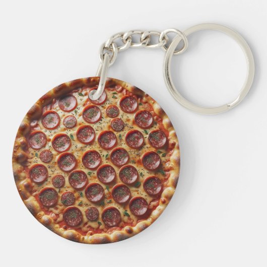 Segment van Stijl Pizza Sleutelhanger (Achterkant)